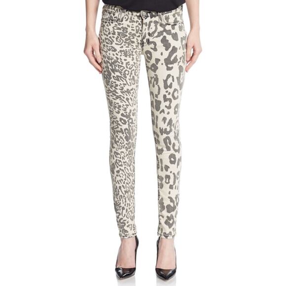 Hudson Nico Mixed Leopard Print Skinny Jeans - Picture 1 of 8